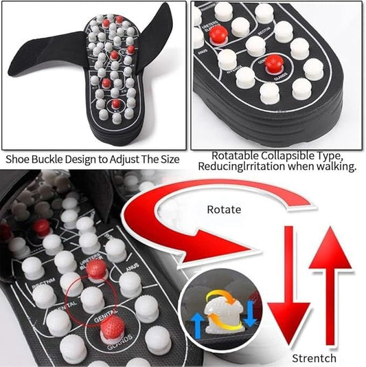 Message Slippers, Rotating Acupressure Foot Massager