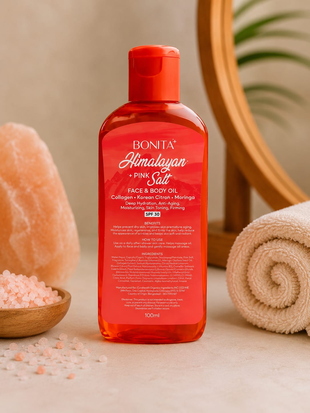 Bonita Himalayan Pink Salt Face & Body Oil
